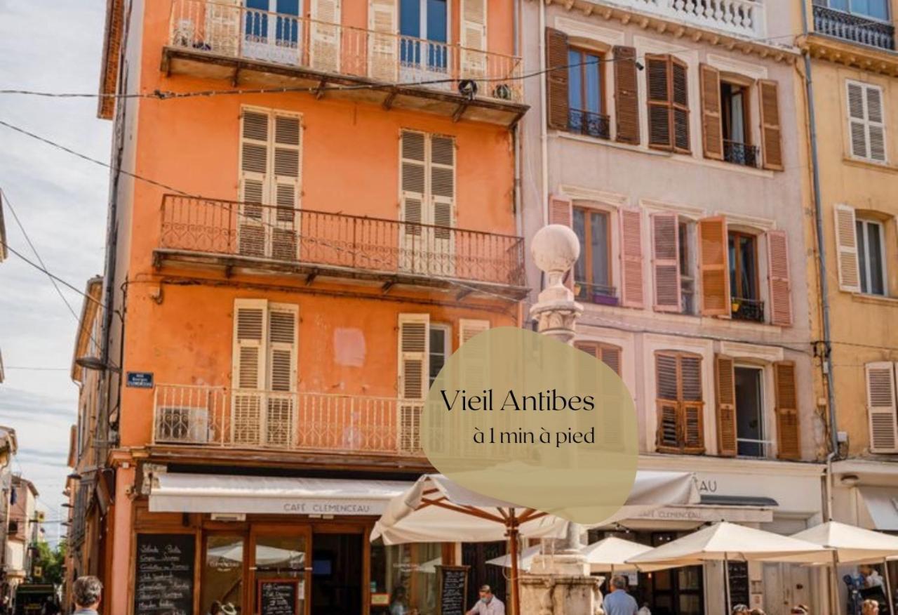 Vieil Antibes, Plage De Sable, Avec Parking Exteriör bild